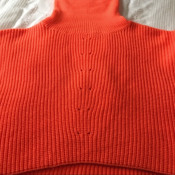 EMORY PARK CORAL KNIT CROPPED TURTLENECK LONG SLEEVE SWEATER - S - Picture 6 of 8